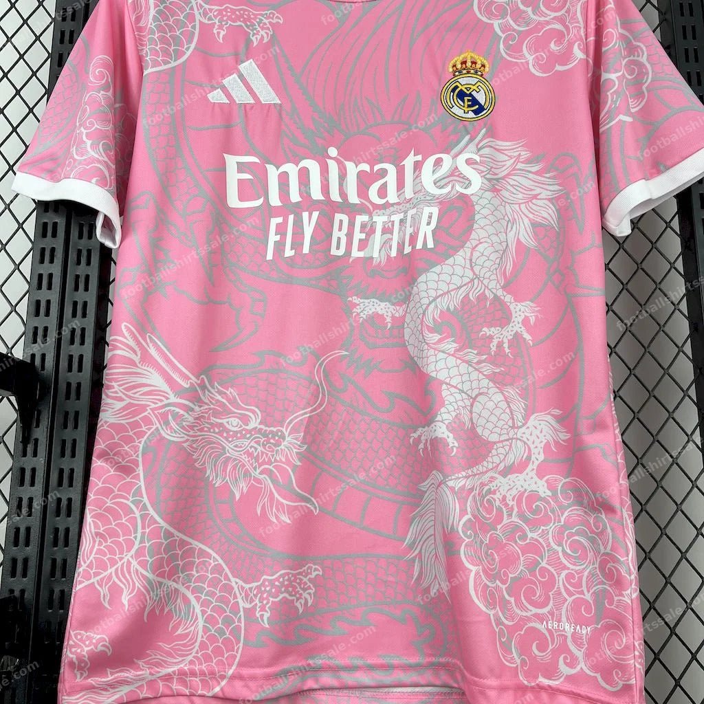 2025/2026 Real Madrid Pink Dragon Special Edition Jersey - Detail 4