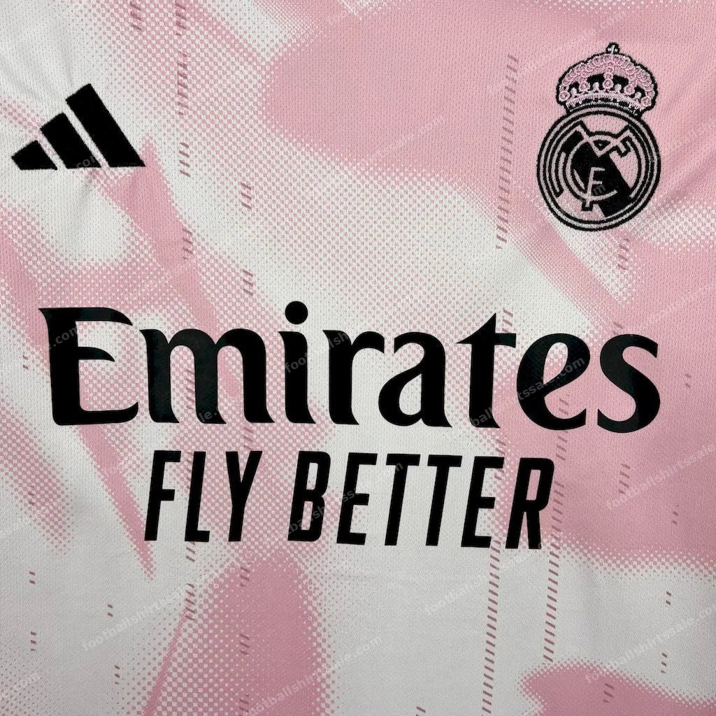 2025/2026 Real Madrid Special Edition Pink Football Shirt - Detail 4