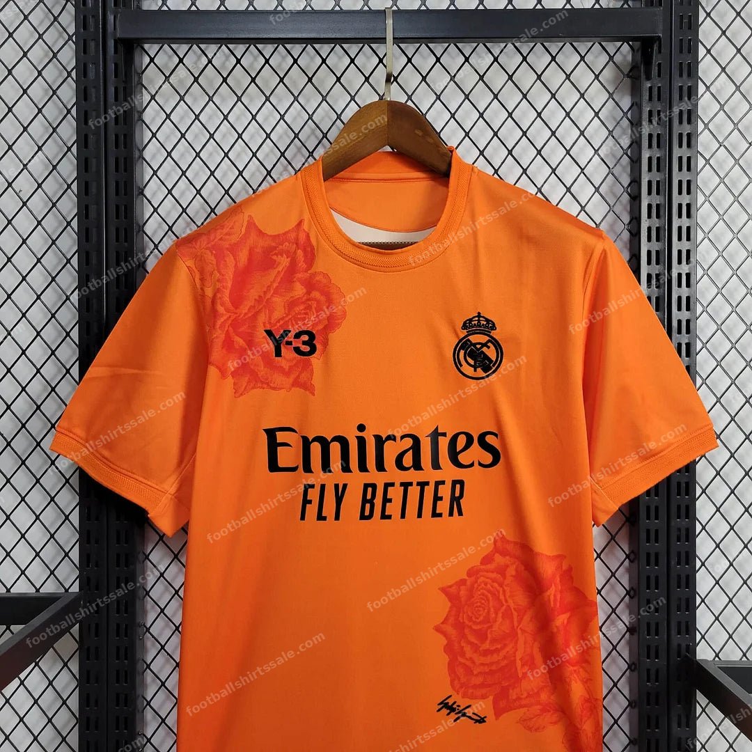 2024/2025 Real Madrid Y-3 Special Edition Orange Football Shirt - Detail 2