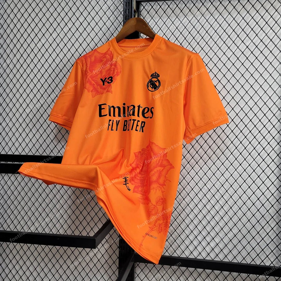 2024/2025 Real Madrid Y-3 Special Edition Orange Football Shirt - Detail 3