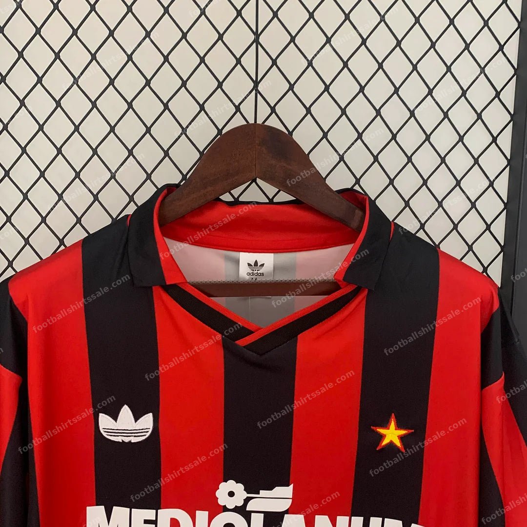 1990/1991 Retro AC Milan Home Football Shirt 1:1 Thai Quality - Detail 5