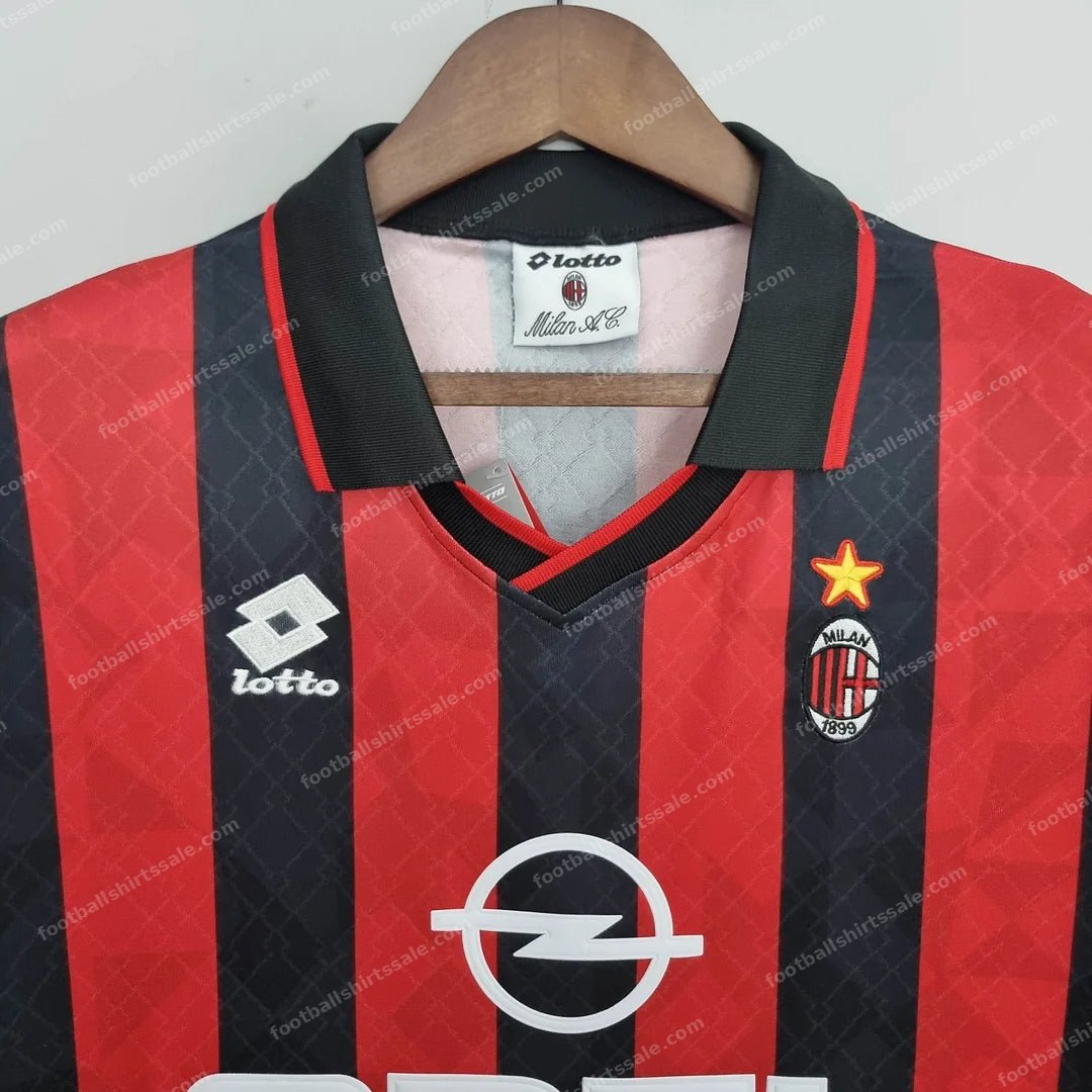 1995/1996 Retro AC Milan Home Football Shirt 1:1 Thai Quality - Detail 2