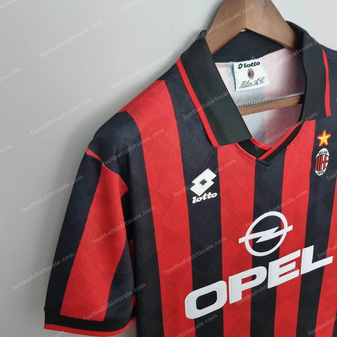 1995/1996 Retro AC Milan Home Football Shirt 1:1 Thai Quality - Detail 4