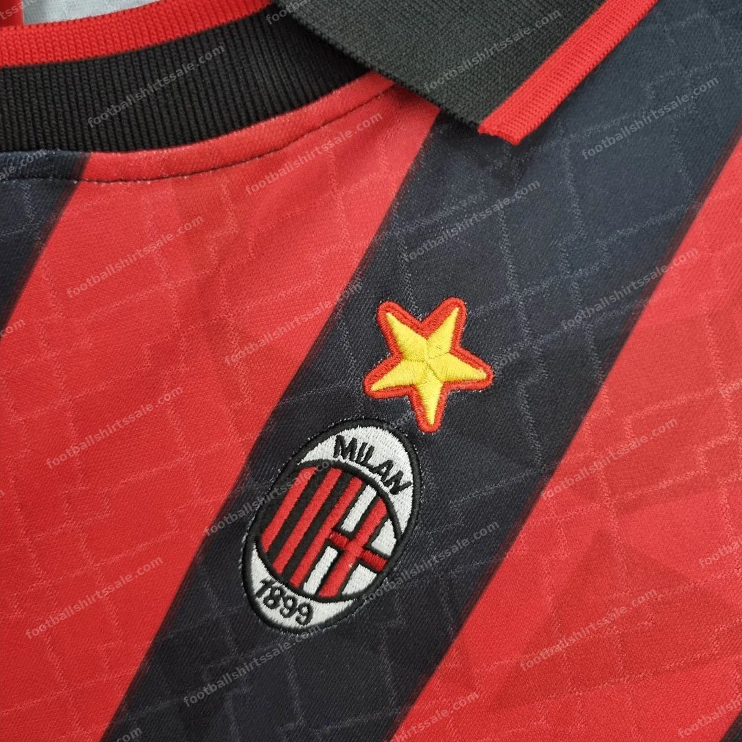 1995/1996 Retro AC Milan Home Football Shirt 1:1 Thai Quality - Detail 6