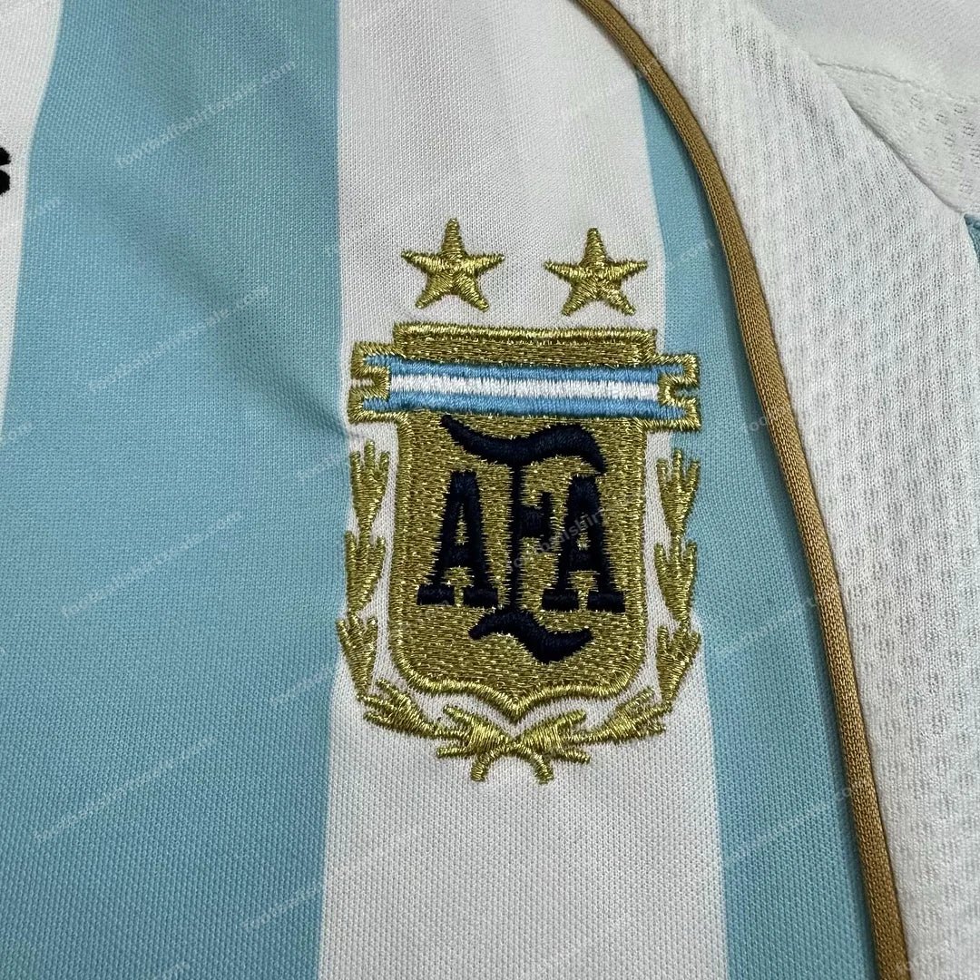 2006 Retro Argentina Home Football Shirt Kids Size - Detail 3