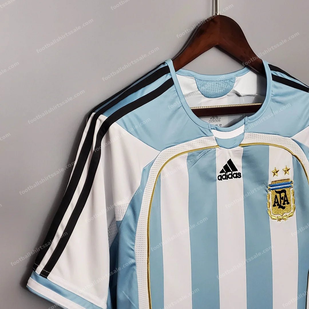 2006 Retro Argentina National Team Home Jersey - Detail 4