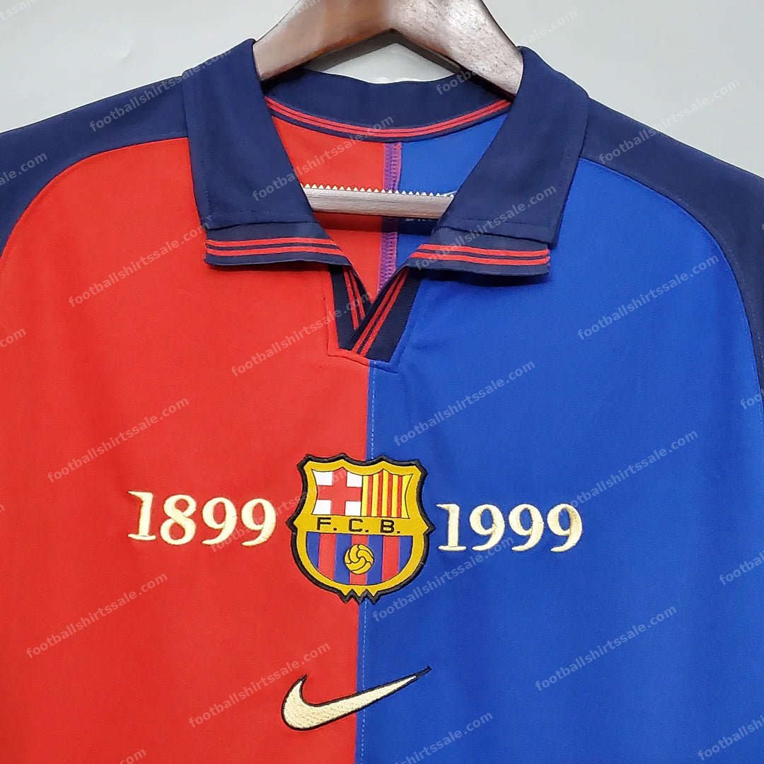 Retro Barcelona 100th Anniversary Version Football Shirt Home 1:1 Thai Quality - Detail 3