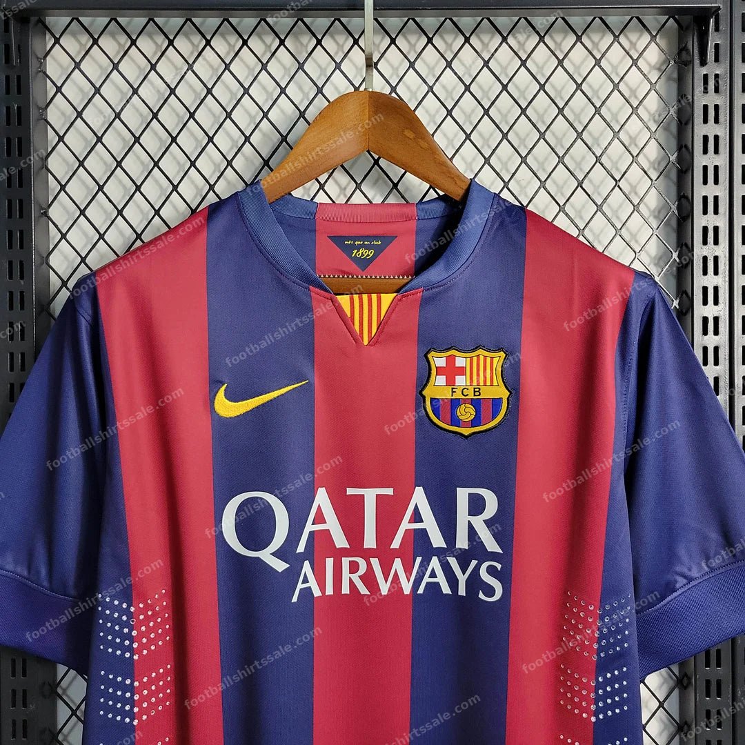 2014/2015 Retro Barcelona Football Shirt Home - Detail 3