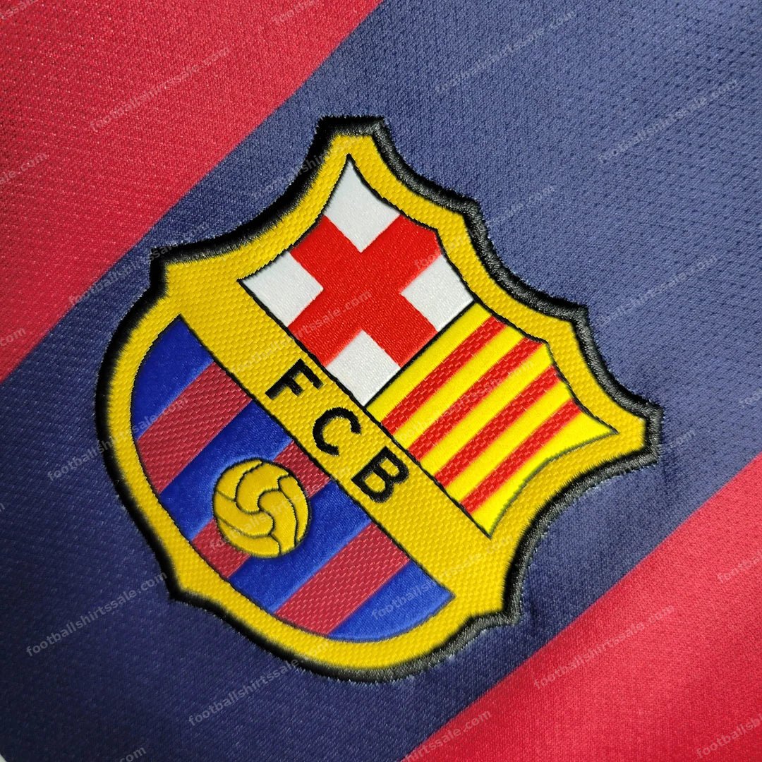 2014/2015 Retro Barcelona Football Shirt Home - Detail 5