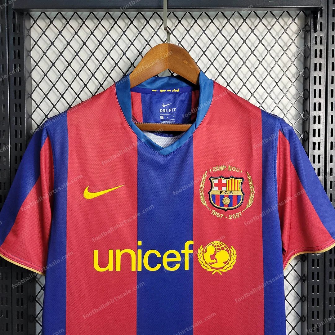 2007/2008 Retro Barcelona Home Football Shirt 1:1 Thai Quality - Detail 2