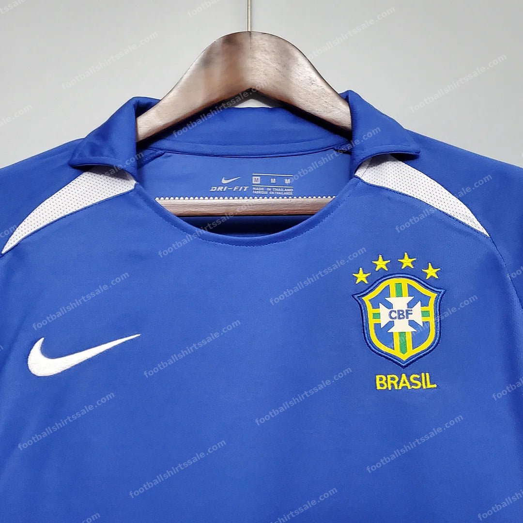 2002 Retro Brazil Away Soccer Jersey - Detail 2