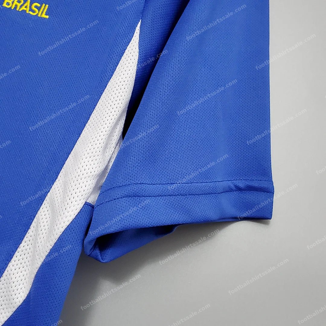2002 Retro Brazil Away Soccer Jersey - Detail 5