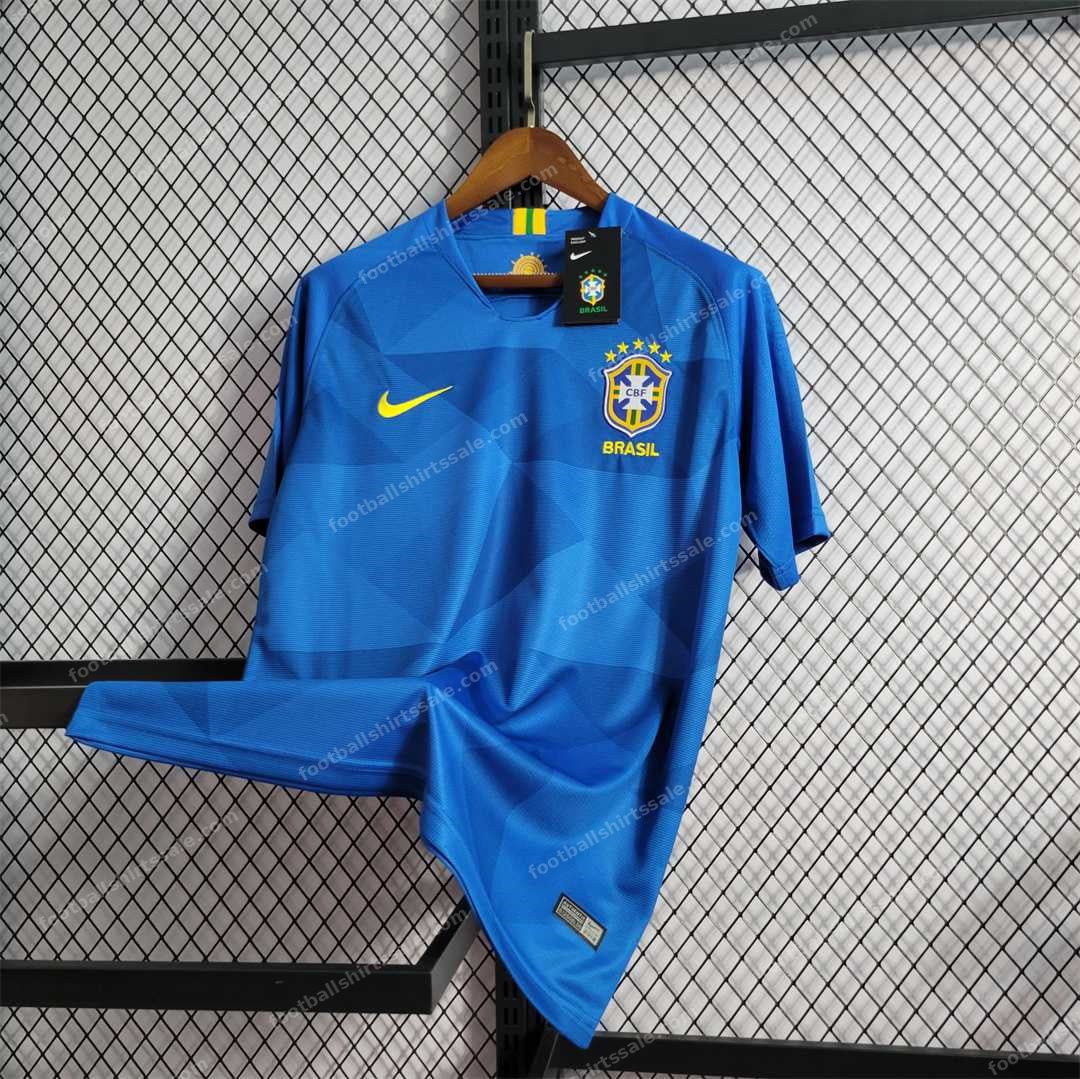 2018 Retro Brazil Football Jersey Away - Detail 2