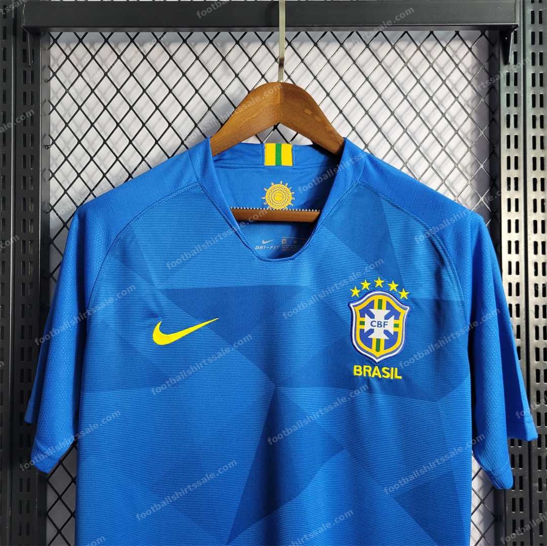 2018 Retro Brazil Football Jersey Away - Detail 3