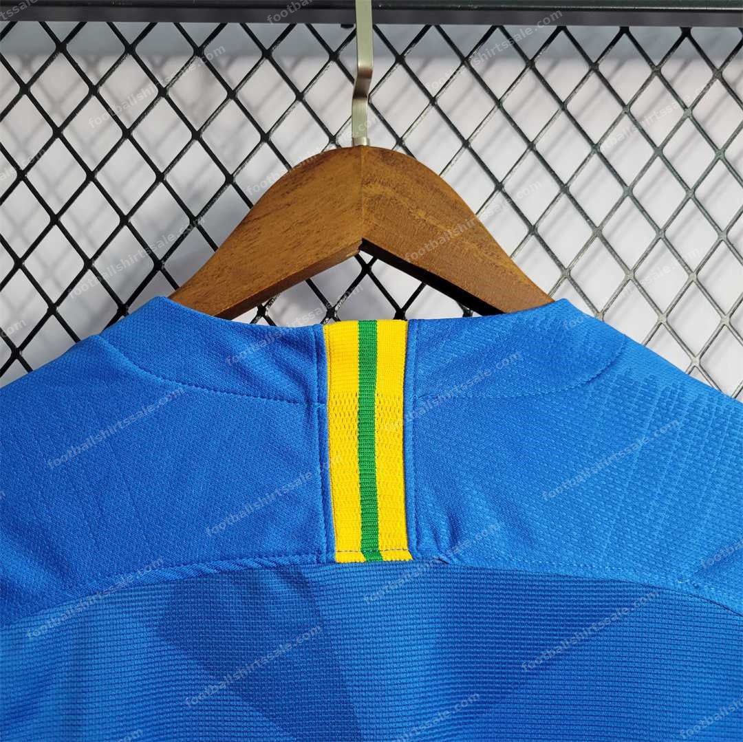 2018 Retro Brazil Football Jersey Away - Detail 5