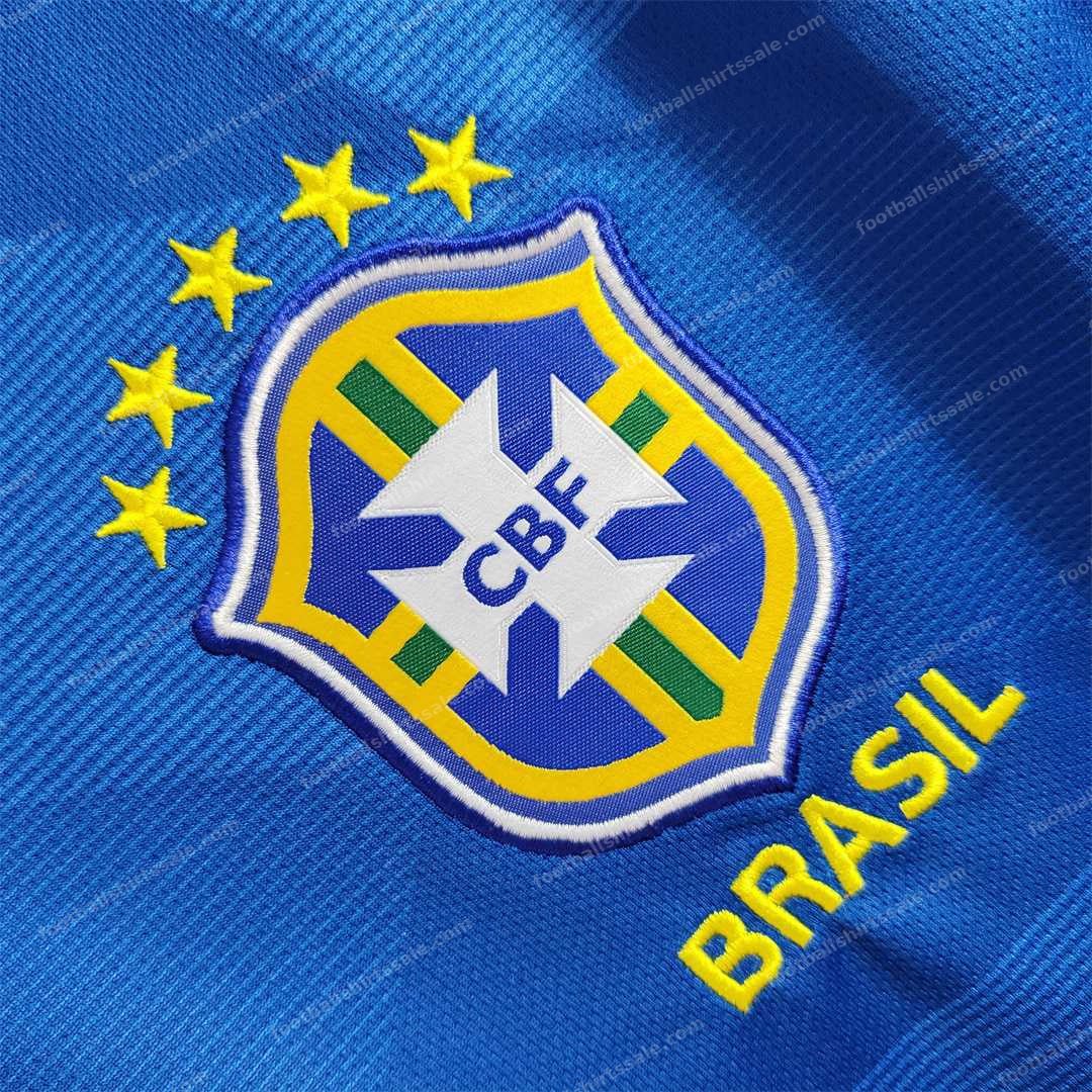 2018 Retro Brazil Football Jersey Away - Detail 7