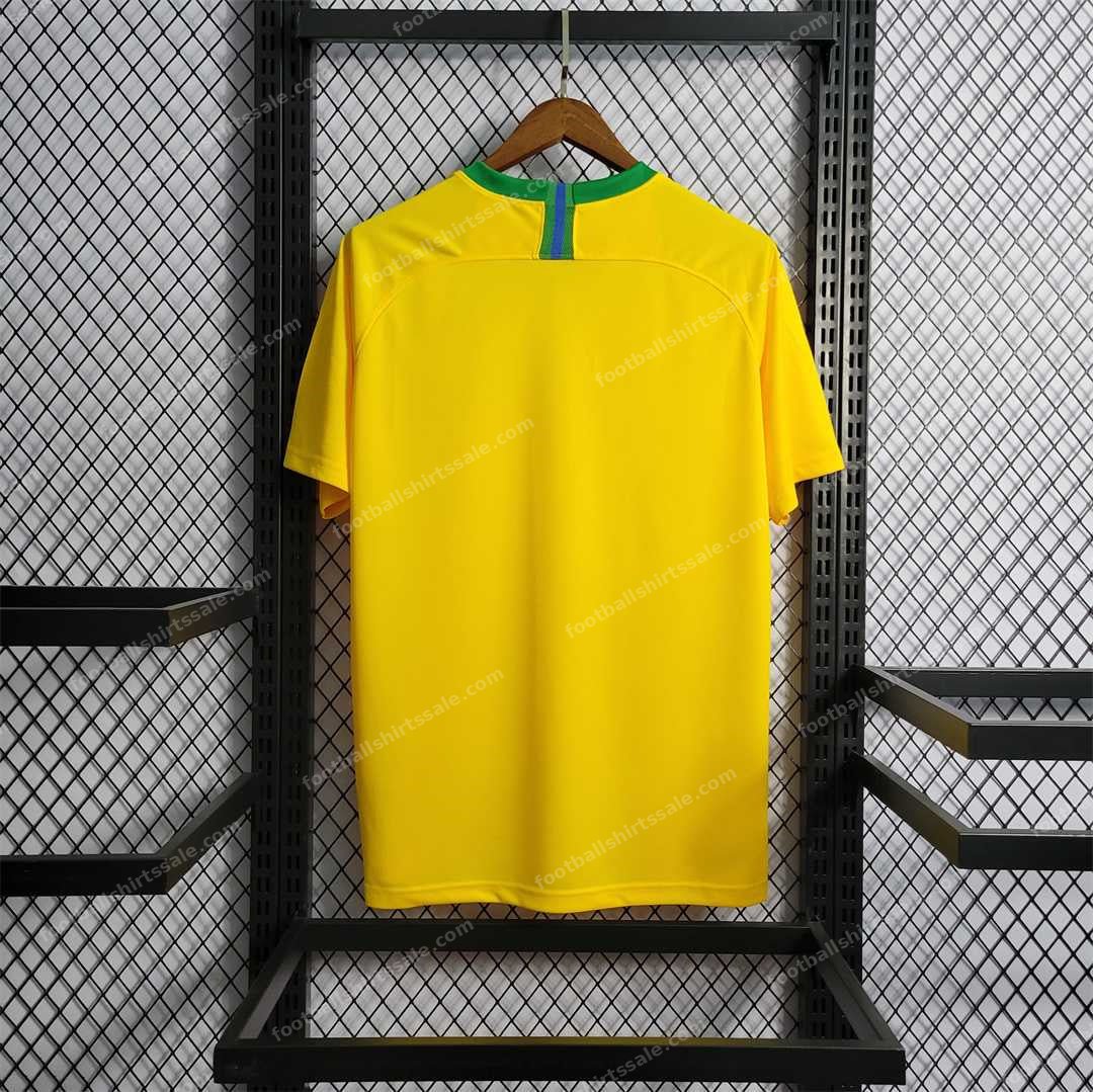2018 Retro Brazil Football Jersey Home - Detail 1