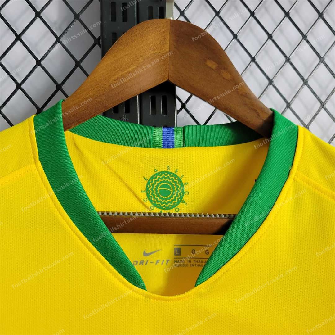 2018 Retro Brazil Football Jersey Home - Detail 4