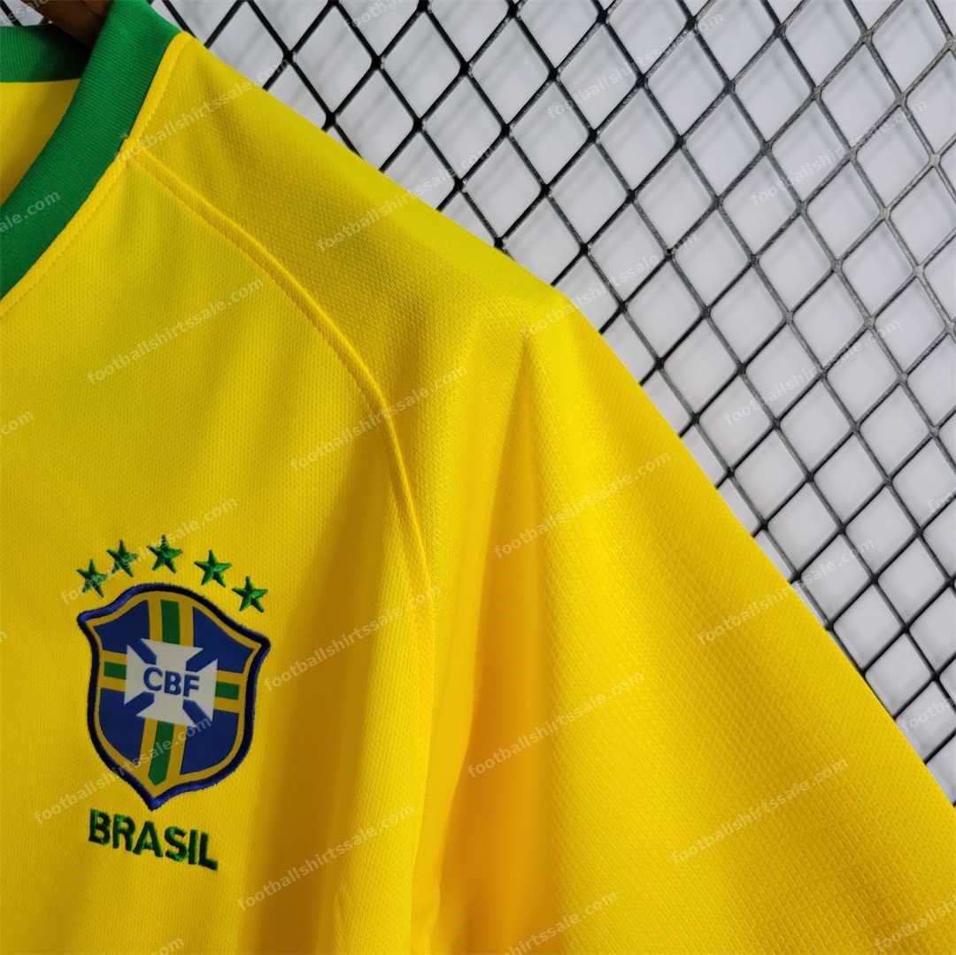 2018 Retro Brazil Football Jersey Home - Detail 6