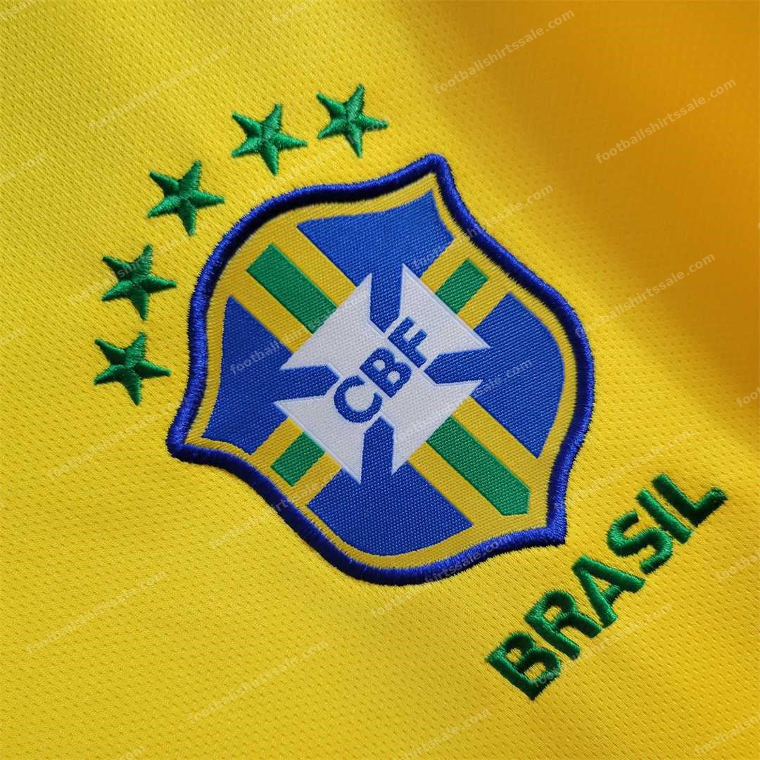2018 Retro Brazil Football Jersey Home - Detail 7