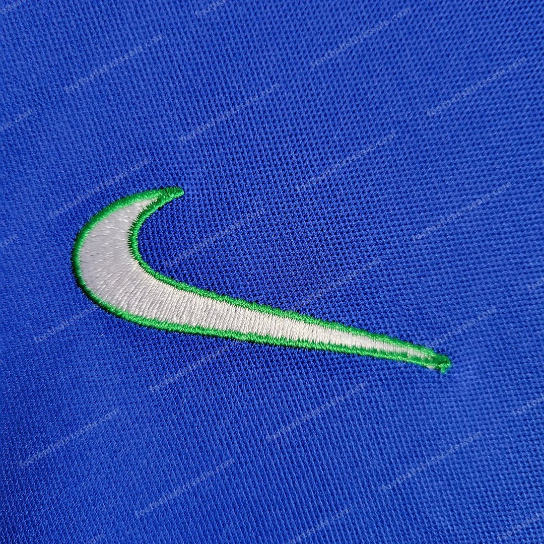 1998 Retro Brazil Soccer Jersey Away - Detail 8