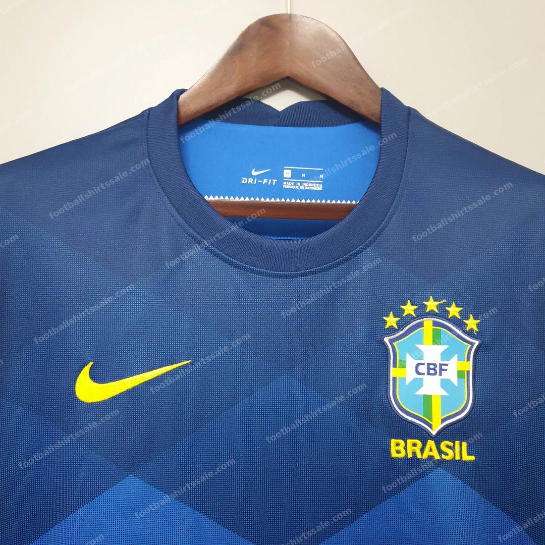 2020 Retro Brazil Soccer Jersey Away - Detail 4