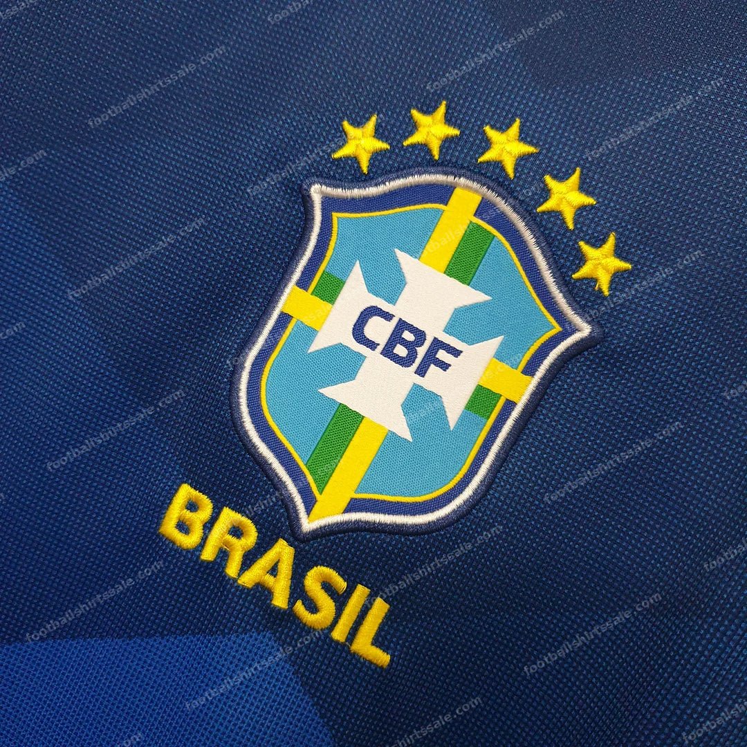 2020 Retro Brazil Soccer Jersey Away - Detail 8