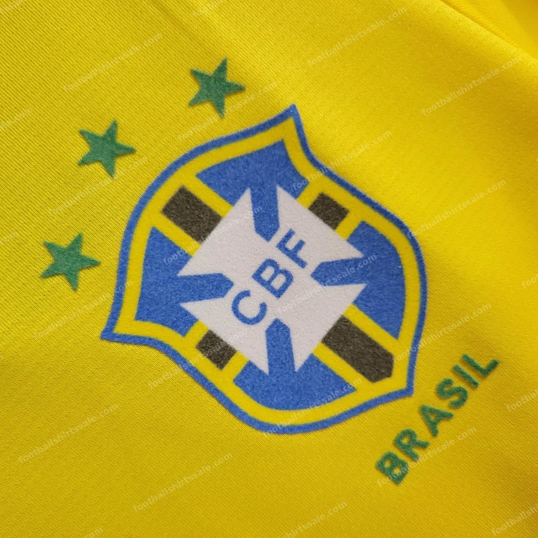 1994 Retro Brazil Soccer Jersey Home - Detail 5