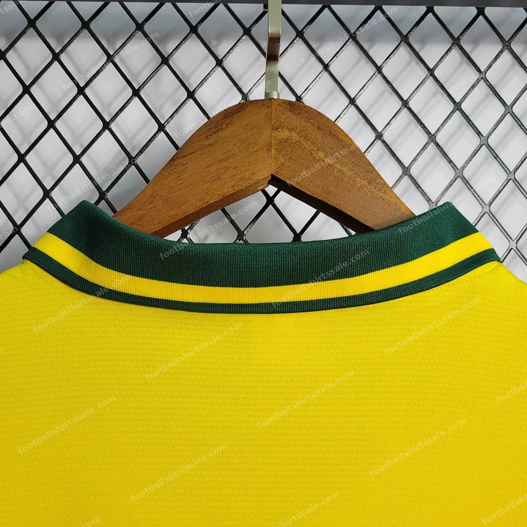 1994 Retro Brazil Soccer Jersey Home - Detail 7