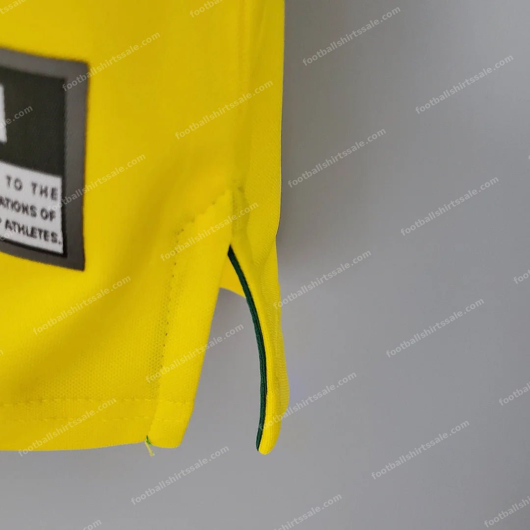 1998 Retro Brazil Soccer Jersey Home - Detail 6