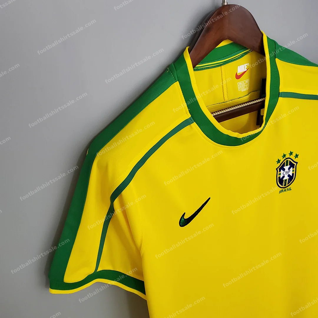 1998 Retro Brazil Soccer Jersey Home - Detail 7
