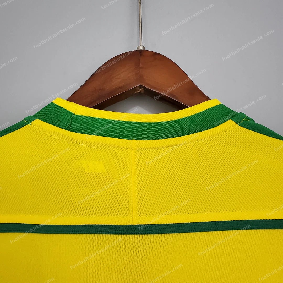 1998 Retro Brazil Soccer Jersey Home - Detail 8