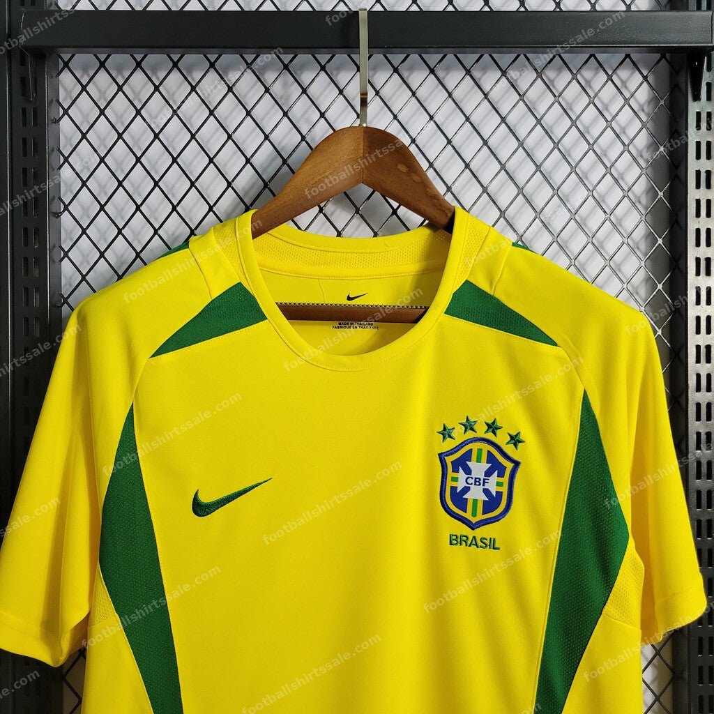 2002 Retro Brazil Soccer Jersey Home - Detail 1