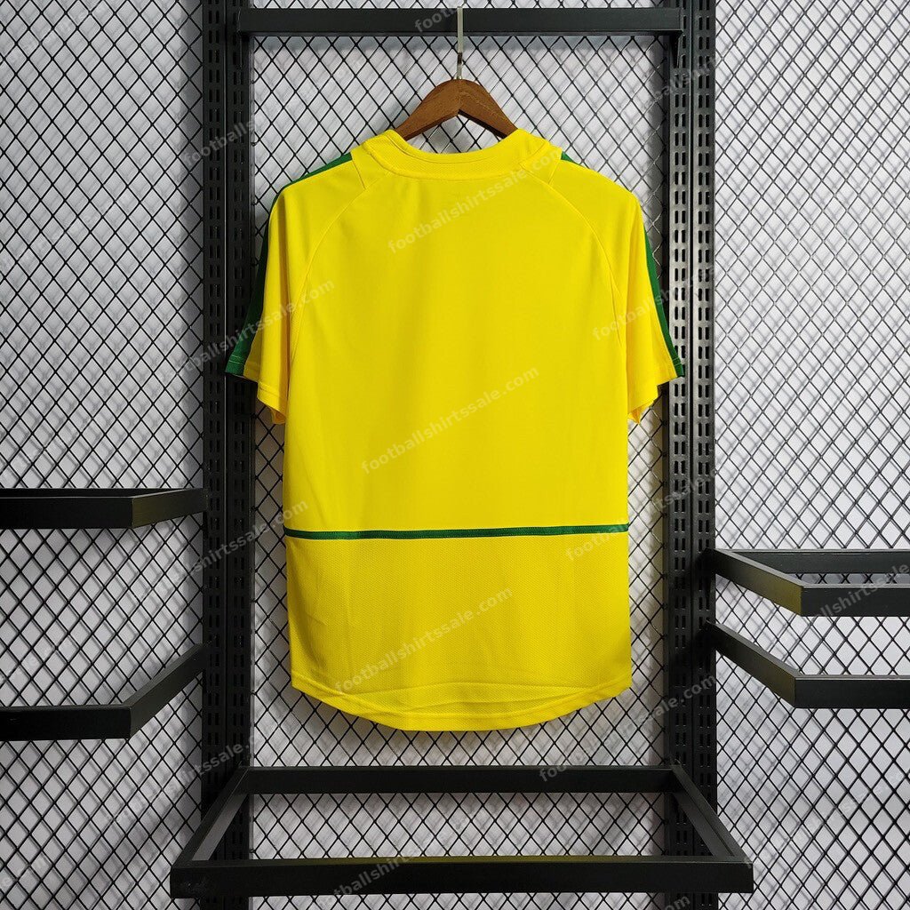 2002 Retro Brazil Soccer Jersey Home - Detail 3