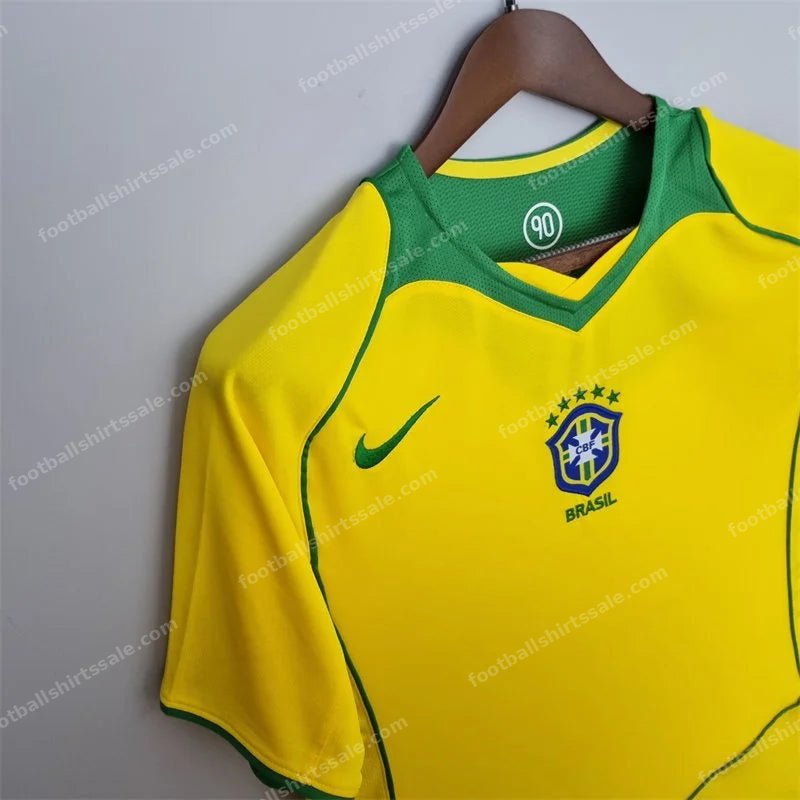 2004 Retro Brazil Soccer Jersey Home - Detail 2