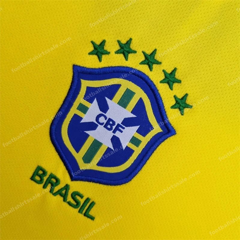 2004 Retro Brazil Soccer Jersey Home - Detail 3