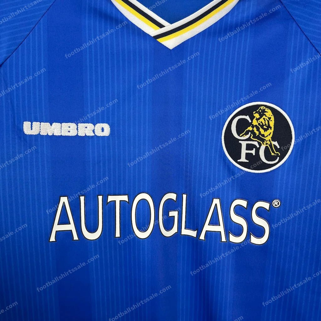1997/1999 Retro Chelsea Home Football Shirt - Detail 1