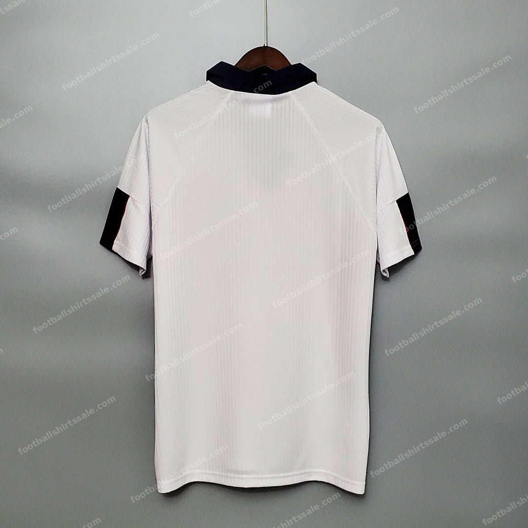 1998 Retro England Home Soccer Jersey - Detail 1