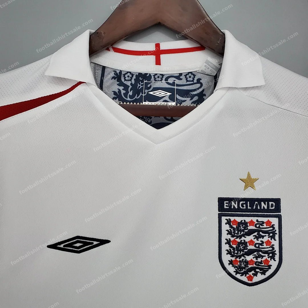 2006 Retro England Home Soccer Jersey - Detail 2