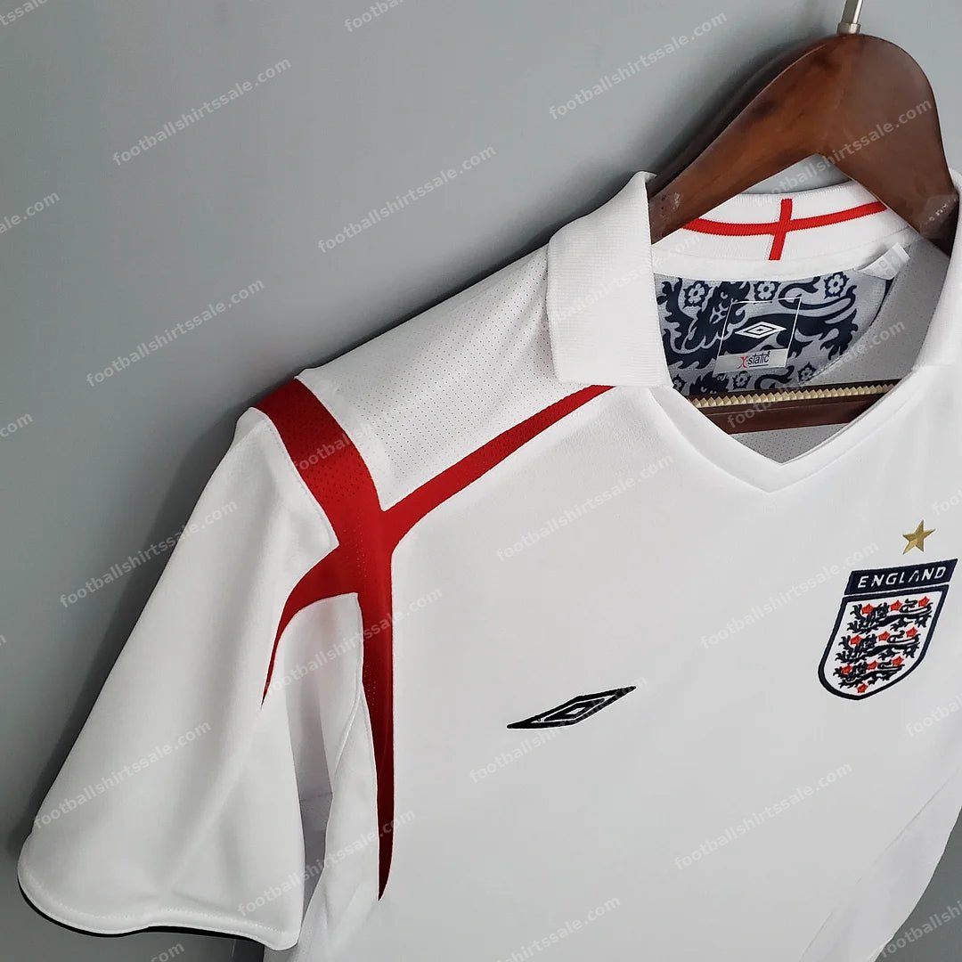 2006 Retro England Home Soccer Jersey - Detail 4