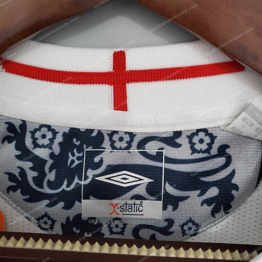 2006 Retro England Home Soccer Jersey - Detail 6