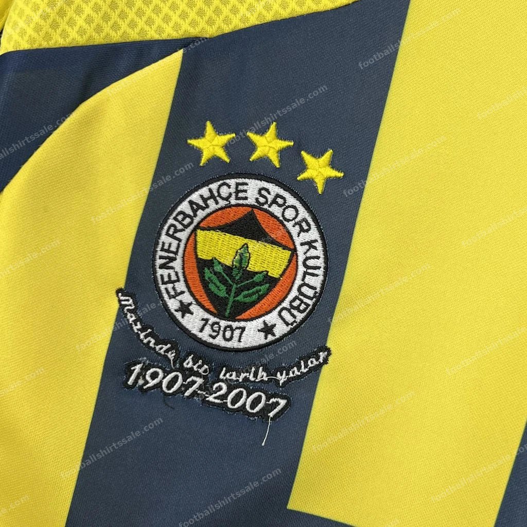 2007/2008 Retro Fenerbahce Home Football Shirt - Detail 2