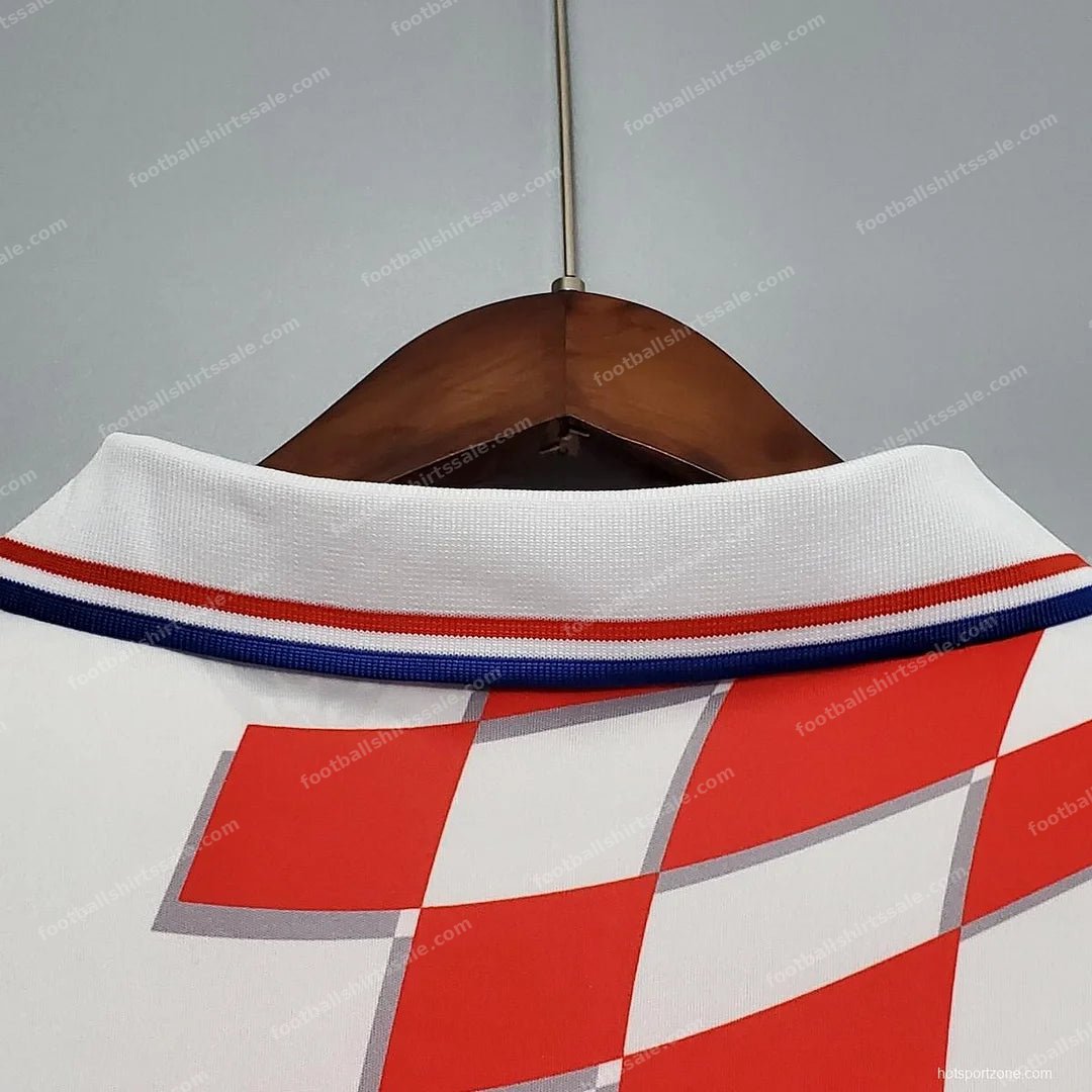 1998 Retro FIFA World Cup Croatia Home Soccer Shirt - Detail 4