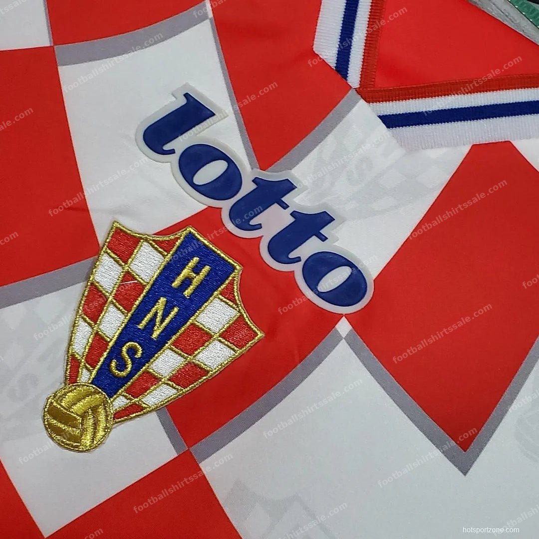 1998 Retro FIFA World Cup Croatia Home Soccer Shirt - Detail 5