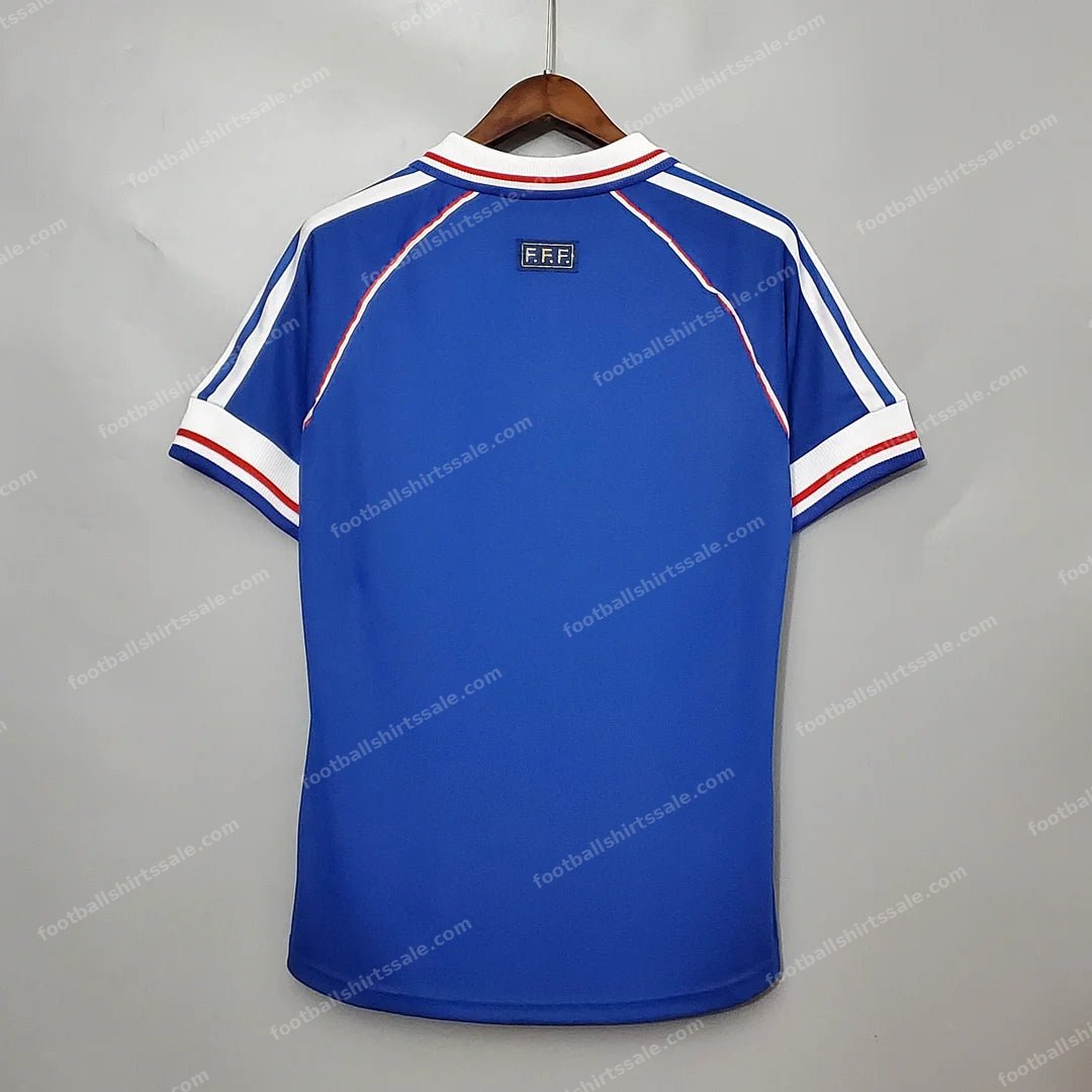 1998 Retro France Home Football Shirt - Detail 1