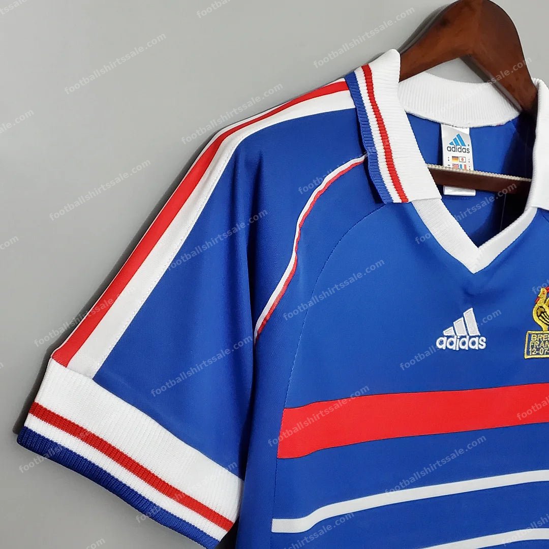 1998 Retro France Home Football Shirt - Detail 3