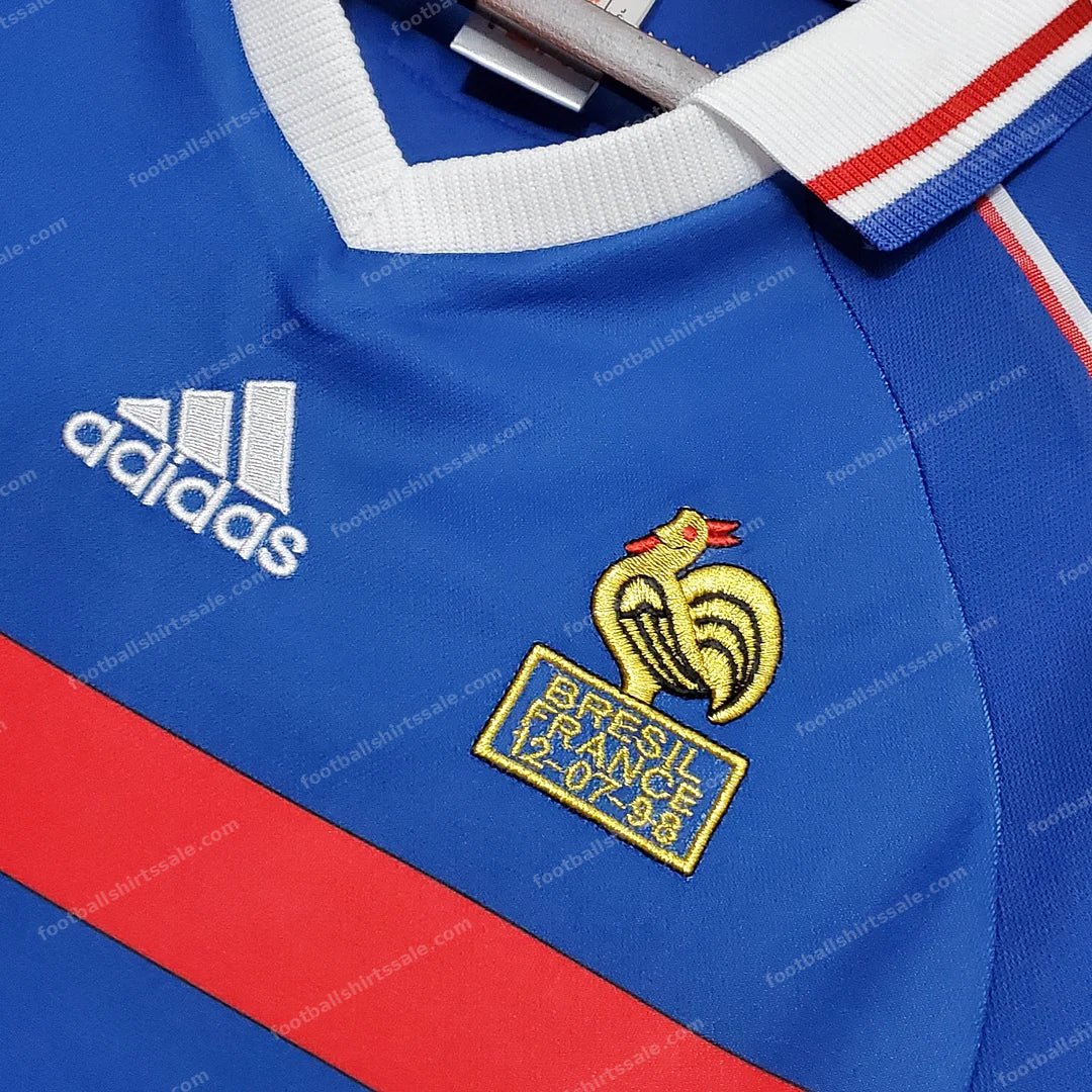 1998 Retro France Home Football Shirt - Detail 4