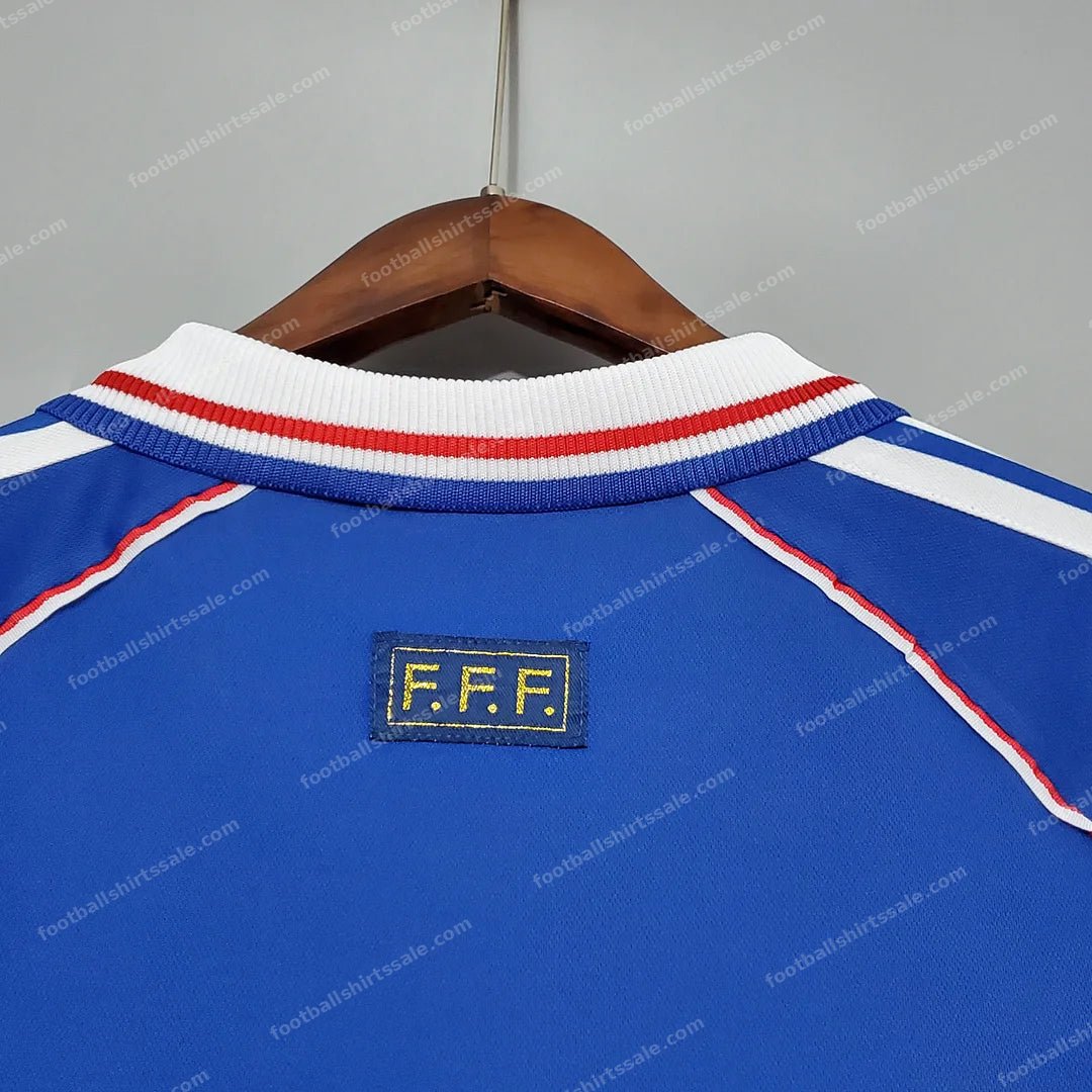 1998 Retro France Home Football Shirt - Detail 5