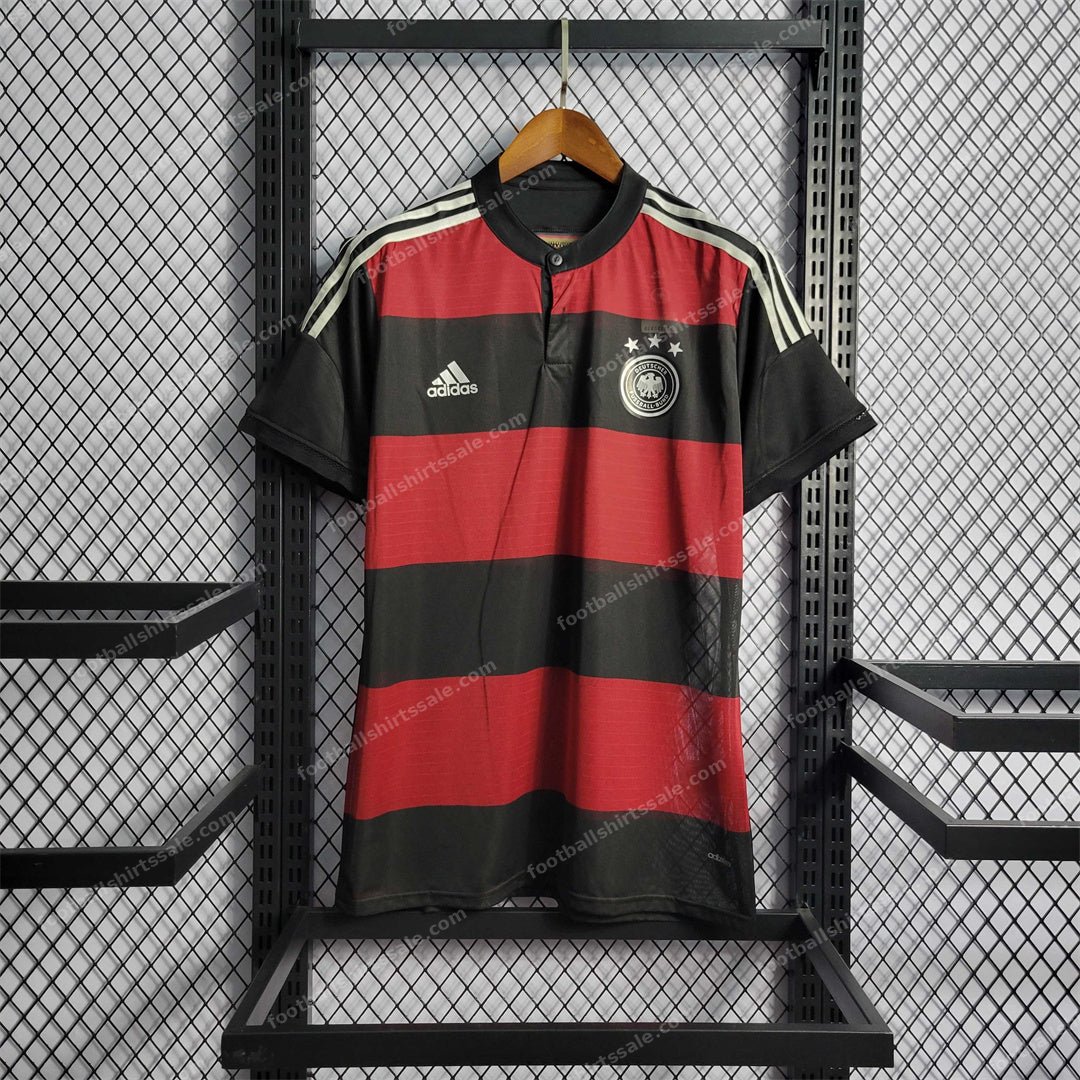 2014 Retro Germany Away Football Jersey