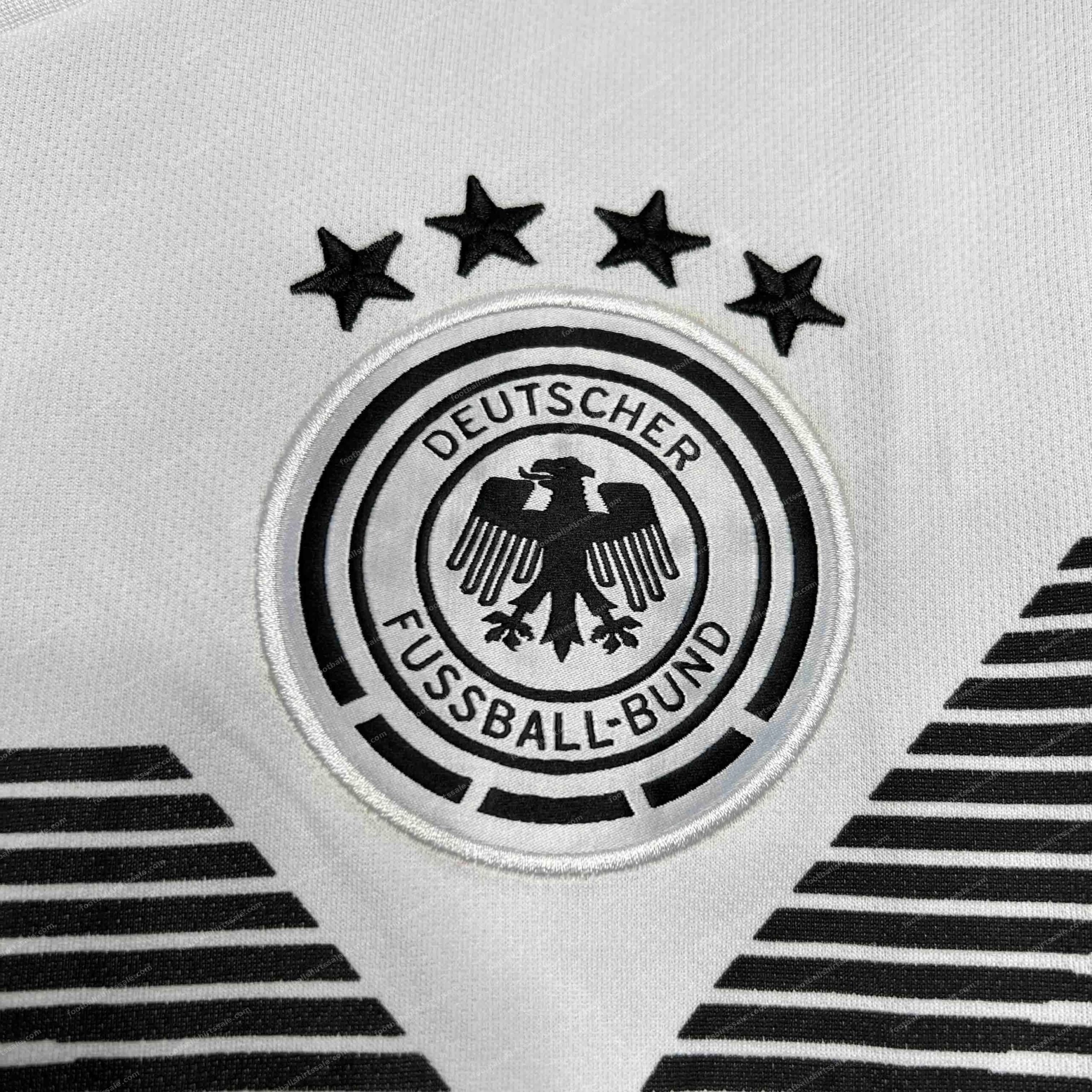 2018 Retro Germany Home Football Jersey - Detail 4
